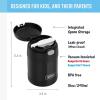 imageThermostat Kids Vacuum Insulated Food Jar with Spoon Mandalorian 10 Ounce Stainless SteelBlack