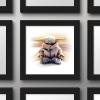 imageTrends International Gallery Pops Star Wars The Mandalorian  Grogu  Meditation Wall Art Wall Poster 12quot x 12quot Black Framed VersionBlack Framed Version