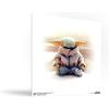 imageTrends International Gallery Pops Star Wars The Mandalorian  Grogu  Meditation Wall Art Wall Poster 12quot x 12quot Black Framed VersionUnframed Version