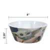 imageZak Designs Star Wars The Mandalorian Dinnerware Set Includes Plate and Bowl Made of Durable Melamine and Perfect for Kids Baby Yoda Grogu 2Piece Set BPAFree