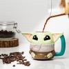 imageZak Designs Star Wars The Mandalorian The Child Sculpted Ceramic Coffee Mug Collectible Keepsake with Unique 3D Character 16 OZ Baby Yoda in CradleGrogu