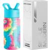 imageSimple Modern Water Bottle with Straw Lid  Marvel Spiderman 18oz Stainless Steel Cup Insulated Tumbler for Boys Girls School  Spidey Friends UniteTieDye