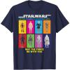 imageStar Wars Action Figures May The Force Be With You TShirtNavy Blue