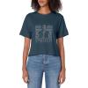 imageStar Wars Christmas I Noel Han Solo Ugly Sweater Vintage Womens Crop TopDark Blue