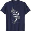 imageStar Wars ObiWan Kenobi Darth Vader Helmet TShirtNavy Blue