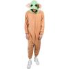 imageStar Wars The Mandalorian Baby Grogu Adult Hooded Kigurumi Union Suit Pajama Onesie with Ears