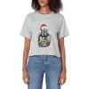 imageStar Wars The Mandalorian Christmas Joy Is The Way Vintage Womens Crop TopHeather Grey