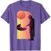 imageStar Wars The Mandalorian The Child Discovery Silhouette TShirtPurple Heather