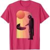 imageStar Wars The Mandalorian The Child Discovery Silhouette TShirtRed Heather