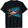 imageStar Wars XWing Starfighter Retro TShirt TShirtBlack