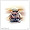 imageTrends International Gallery Pops Star Wars The Mandalorian  Grogu  Meditation Wall Art Wall Poster 12quot x 12quot Black Framed VersionUnframed Version