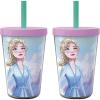 imageZak Designs Star Wars The Mandalorian Double Wall Tumbler with Lid and Straw Made of BreakResistant Plastic Baby YodaThe Child 13oz BPA Free SWSDV540Frozen 2