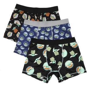 imageBioworld Star Wars Mandalorian The Child Character Mens 3pk Boxer Briefs SetBlack