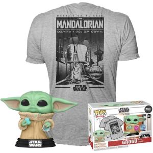 imageFunko Pop ampamp Tee The Mandalorian  Grogu with Cookies  LXLarge