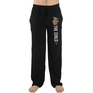 imageMens Black Mandalorian Baby Grogu The Child Sleep Pajama PantsBlack
