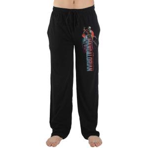 imageMens Black Star Wars Mandalorian TV Series Sleep Pajama PantsMulticolored