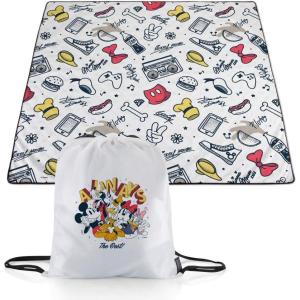 imagePICNIC TIME Star Wars Mandalorian Grogu Impresa Picnic Blanket Lightweight Beach Blanket Machine Washable Black and WhiteDisney Mickey Mouse  Friends  White With Red and Yellow Accents