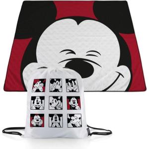 imagePICNIC TIME Star Wars Mandalorian Grogu Impresa Picnic Blanket Lightweight Beach Blanket Machine Washable Black and WhiteDisney Mickey Mouse  Mickey Face With Red Background
