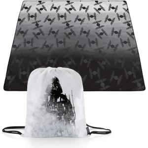 imagePICNIC TIME Star Wars Mandalorian Grogu Impresa Picnic Blanket Lightweight Beach Blanket Machine Washable Black and WhiteStar Wars Darth Vader  Black and White Gradient