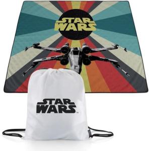 imagePICNIC TIME Star Wars Mandalorian Grogu Impresa Picnic Blanket Lightweight Beach Blanket Machine Washable Black and WhiteStar Wars Xwing  Black and White