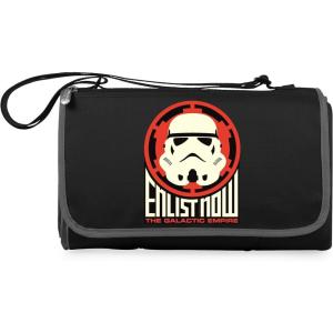 imagePICNIC TIME Star Wars Stormtrooper Blanket Tote Outdoor Picnic Blanket Beach Blanket Camping Blanket Black with Black Exterior