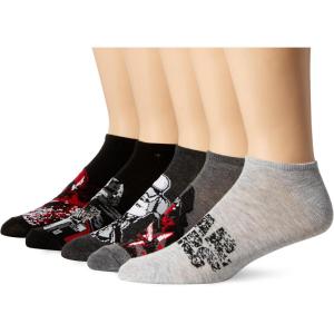 imageSTAR WARS Mens Classic 5 Pack No Show SocksBlack Prime