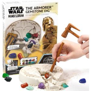 imageSTAR WARS The Armorer Gemstone Dig Reveal 8 Real Gemstones Inside The Armorers Helmet Including Amethyst Quartz Red Agate Star Wars Toys Science Kits for Kids Age 812 Excavation Toys