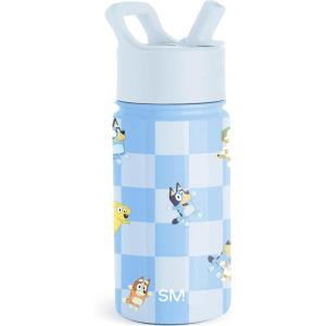 imageSimple Modern Water Bottle with Straw Lid  Marvel Spiderman 18oz Stainless Steel Cup Insulated Tumbler for Boys Girls School  Spidey Friends UniteBluey Checkmate