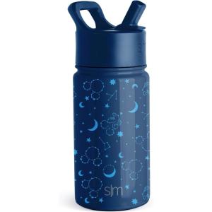 imageSimple Modern Water Bottle with Straw Lid  Marvel Spiderman 18oz Stainless Steel Cup Insulated Tumbler for Boys Girls School  Spidey Friends UniteDisneyMickey Mouse Constellations