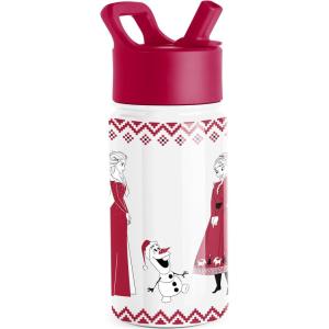 imageSimple Modern Water Bottle with Straw Lid  Marvel Spiderman 18oz Stainless Steel Cup Insulated Tumbler for Boys Girls School  Spidey Friends UniteDisneyFrozen Red Dress Winter