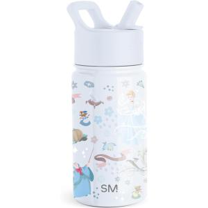 imageSimple Modern Water Bottle with Straw Lid  Marvel Spiderman 18oz Stainless Steel Cup Insulated Tumbler for Boys Girls School  Spidey Friends UniteDisneyCinderella Floral Wishes