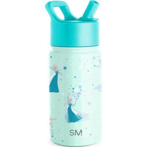 imageSimple Modern Water Bottle with Straw Lid  Marvel Spiderman 18oz Stainless Steel Cup Insulated Tumbler for Boys Girls School  Spidey Friends UniteDisneyFrozen Elsas Snowflake