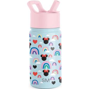 imageSimple Modern Water Bottle with Straw Lid  Marvel Spiderman 18oz Stainless Steel Cup Insulated Tumbler for Boys Girls School  Spidey Friends UniteDisneyMinnie Mouse Rainbow