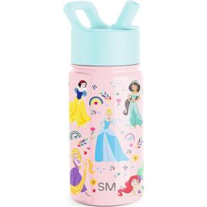 imageSimple Modern Water Bottle with Straw Lid  Marvel Spiderman 18oz Stainless Steel Cup Insulated Tumbler for Boys Girls School  Spidey Friends UniteDisneyPrincess Rainbows