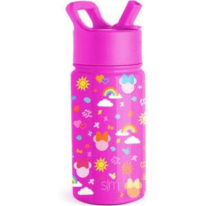 imageSimple Modern Water Bottle with Straw Lid  Marvel Spiderman 18oz Stainless Steel Cup Insulated Tumbler for Boys Girls School  Spidey Friends UniteDisneyMinnie Doodle