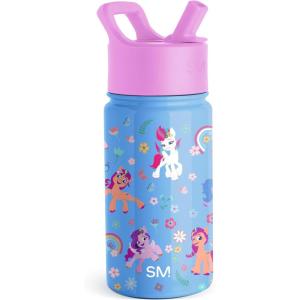 imageSimple Modern Water Bottle with Straw Lid  Marvel Spiderman 18oz Stainless Steel Cup Insulated Tumbler for Boys Girls School  Spidey Friends UniteMy Little Pony Garden of Rainbows