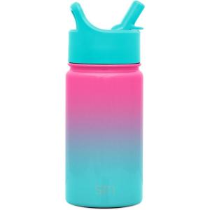 imageSimple Modern Water Bottle with Straw Lid  Marvel Spiderman 18oz Stainless Steel Cup Insulated Tumbler for Boys Girls School  Spidey Friends UniteOmbre Sorbet
