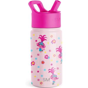 imageSimple Modern Water Bottle with Straw Lid  Marvel Spiderman 18oz Stainless Steel Cup Insulated Tumbler for Boys Girls School  Spidey Friends UniteTrolls Poppy Mashup