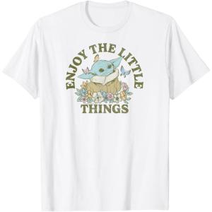 imageStar Wars  The Mandalorian Grogu Enjoy The Little Things TShirtWhite