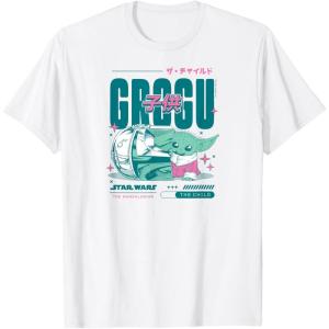 imageStar Wars  The Mandalorian Grogu Manga Inspired TShirtWhite