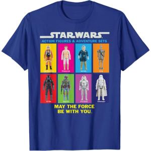 imageStar Wars Action Figures May The Force Be With You TShirtRoyal Blue