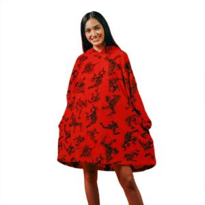 imageStar Wars Darth Vader AllOver Print Black Hooded Wearable Oversize BlanketOSFAMarvel Spiderman Red