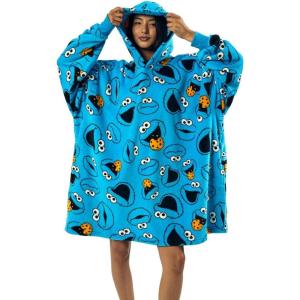 imageStar Wars Darth Vader AllOver Print Black Hooded Wearable Oversize BlanketOSFASesame Street Cookie Monster