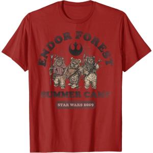 imageStar Wars Endor Forest Summer Camp Ewok TShirtCranberry Red