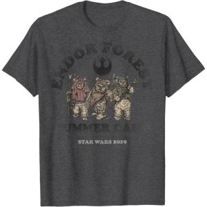 imageStar Wars Endor Forest Summer Camp Ewok TShirtDark Heather Grey