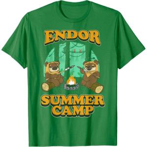 imageStar Wars Endor Summer Camp TShirtKelly Green