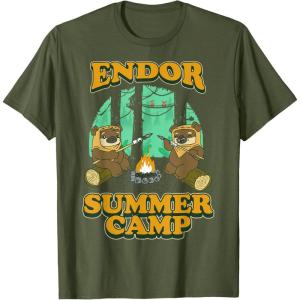 imageStar Wars Endor Summer Camp TShirtOlive Green