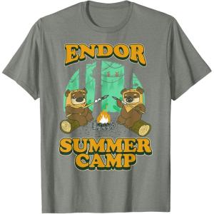 imageStar Wars Endor Summer Camp TShirtOlive Heather