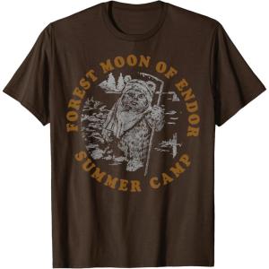 imageStar Wars Forest Moon Of Endor Summer Camp TShirtBrown