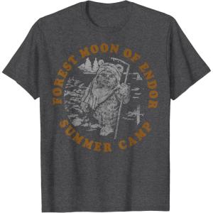 imageStar Wars Forest Moon Of Endor Summer Camp TShirtDark Heather Grey